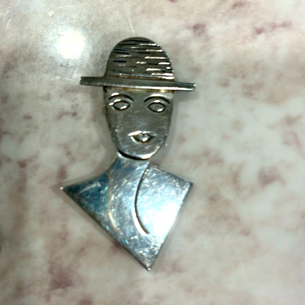 Mexican Silver 925 Modernist Brooch Pin